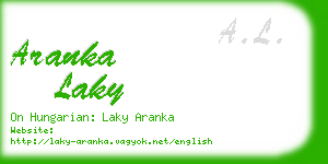 aranka laky business card